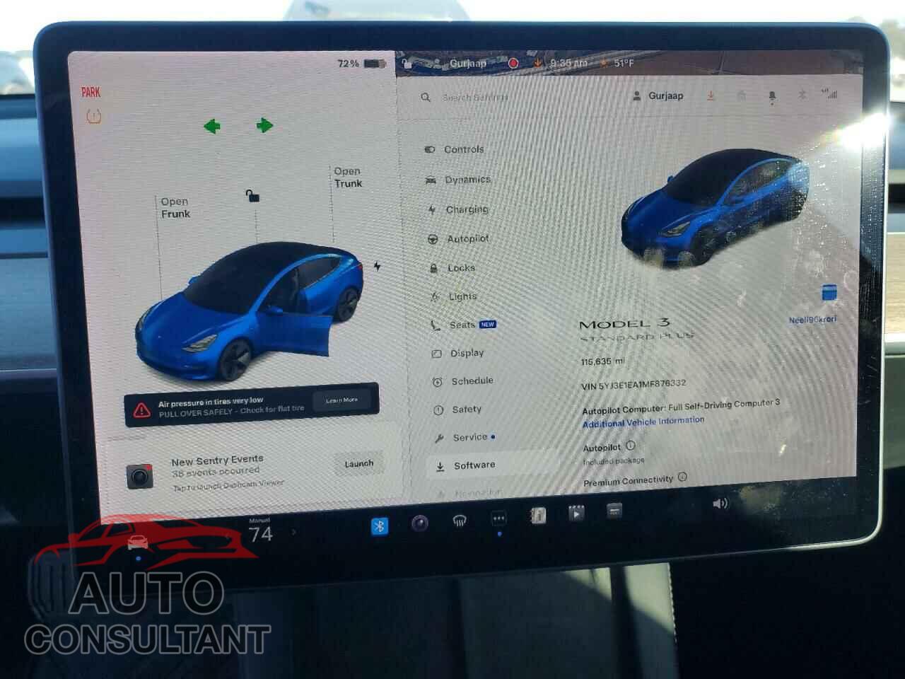 TESLA MODEL 3 2021 - 5YJ3E1EA1MF876332