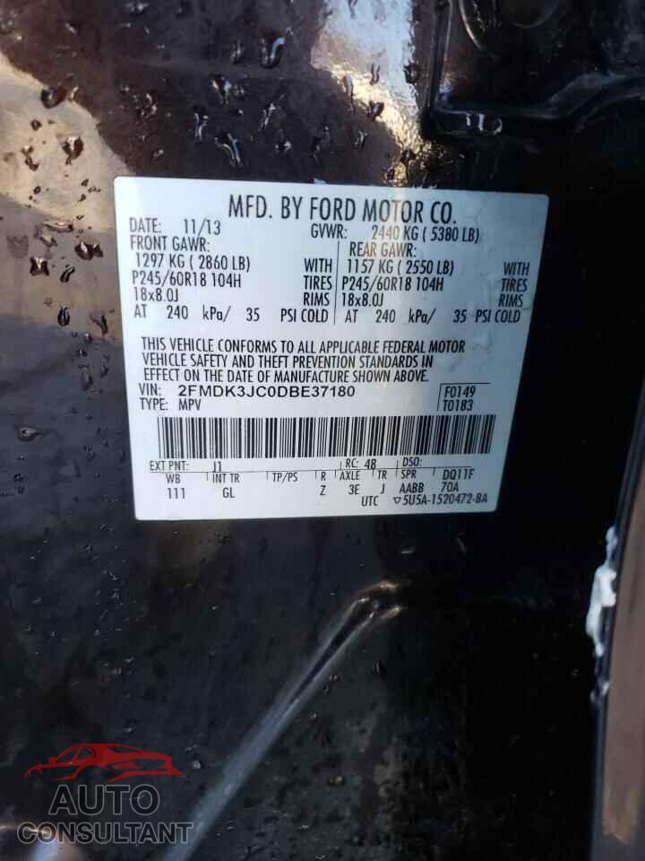 FORD EDGE 2013 - 2FMDK3JC0DBE37180