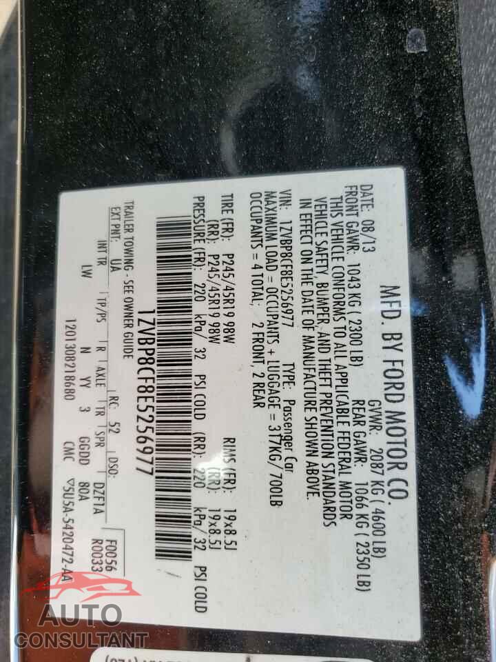 FORD MUSTANG 2014 - 1ZVBP8CF8E5256977