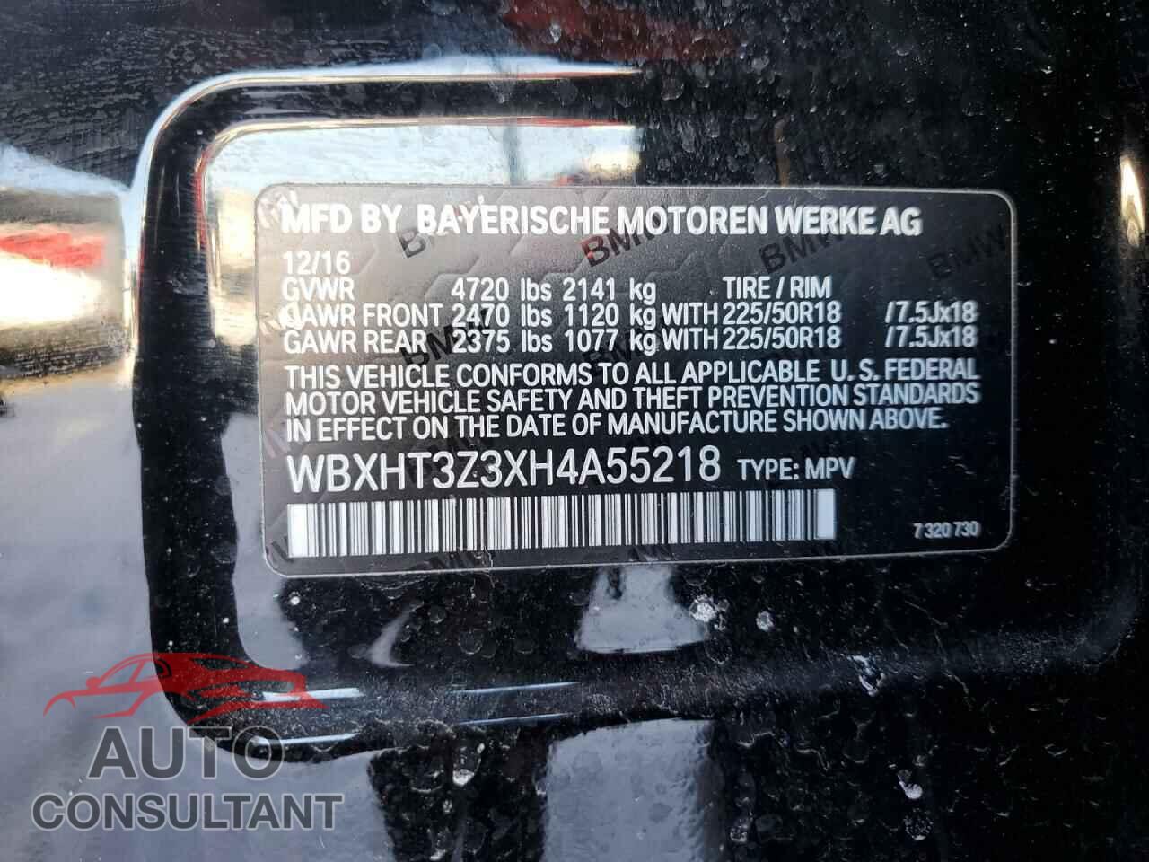 BMW X1 2017 - WBXHT3Z3XH4A55218