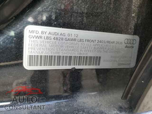 AUDI A4 2012 - WAUDFAFL2CN020424