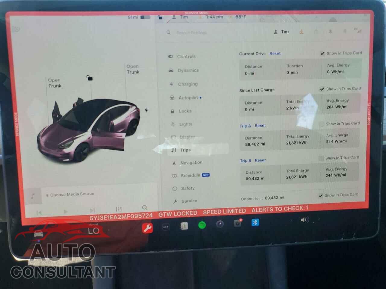 TESLA MODEL 3 2021 - 5YJ3E1EA2MF095724