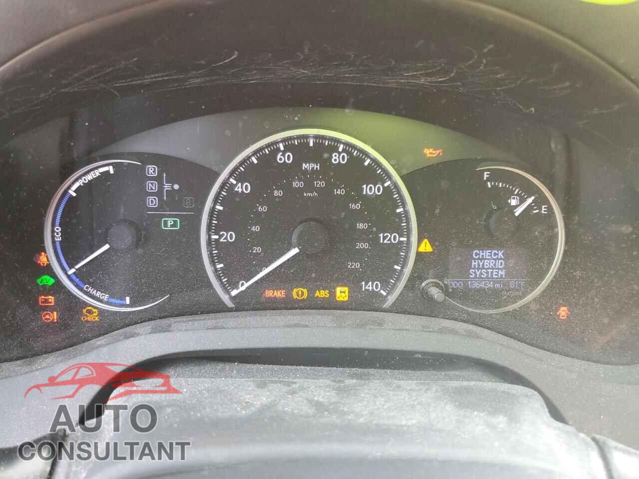 LEXUS CT 200 2012 - JTHKD5BH6C2086550