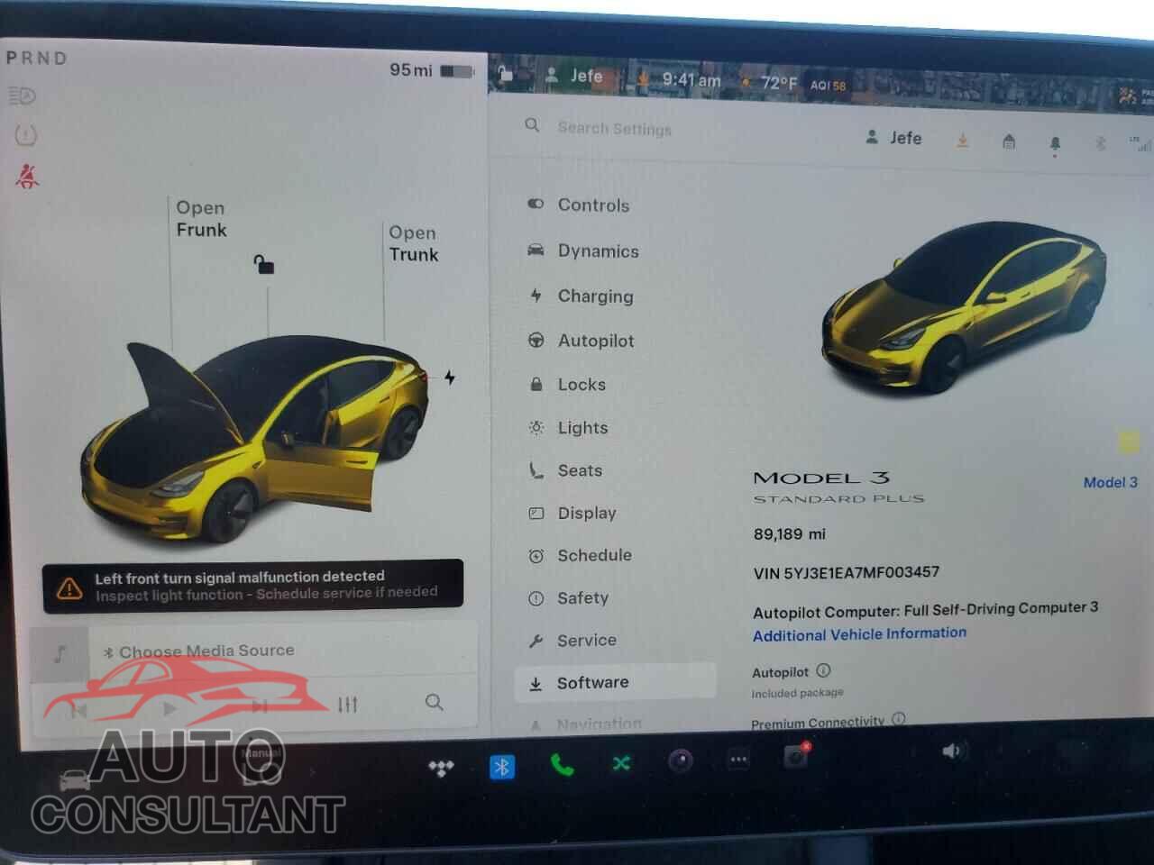 TESLA MODEL 3 2021 - 5YJ3E1EA7MF003457