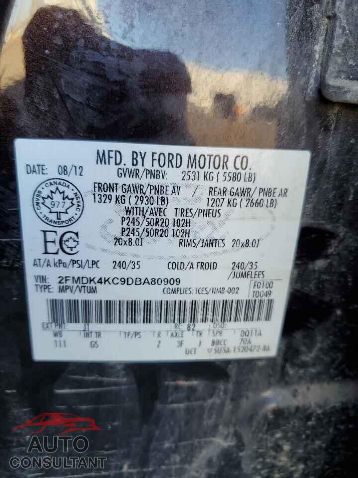 FORD EDGE 2013 - 2FMDK4KC9DBA80909
