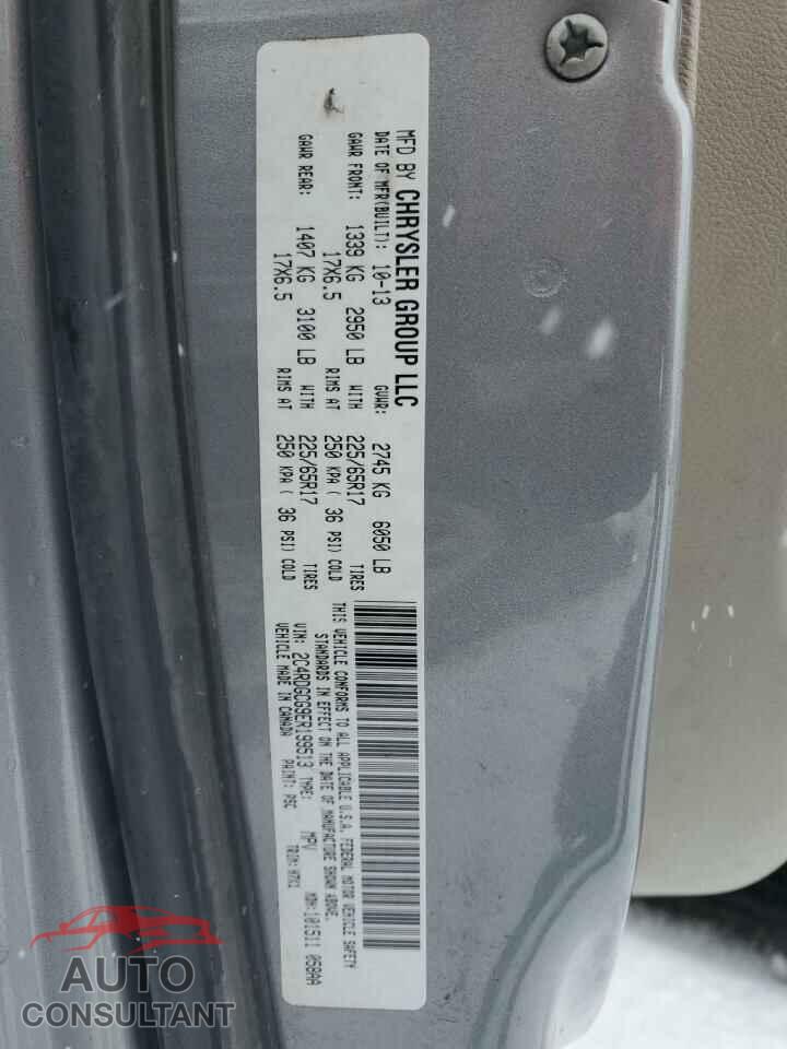 DODGE CARAVAN 2014 - 2C4RDGCG9ER199513