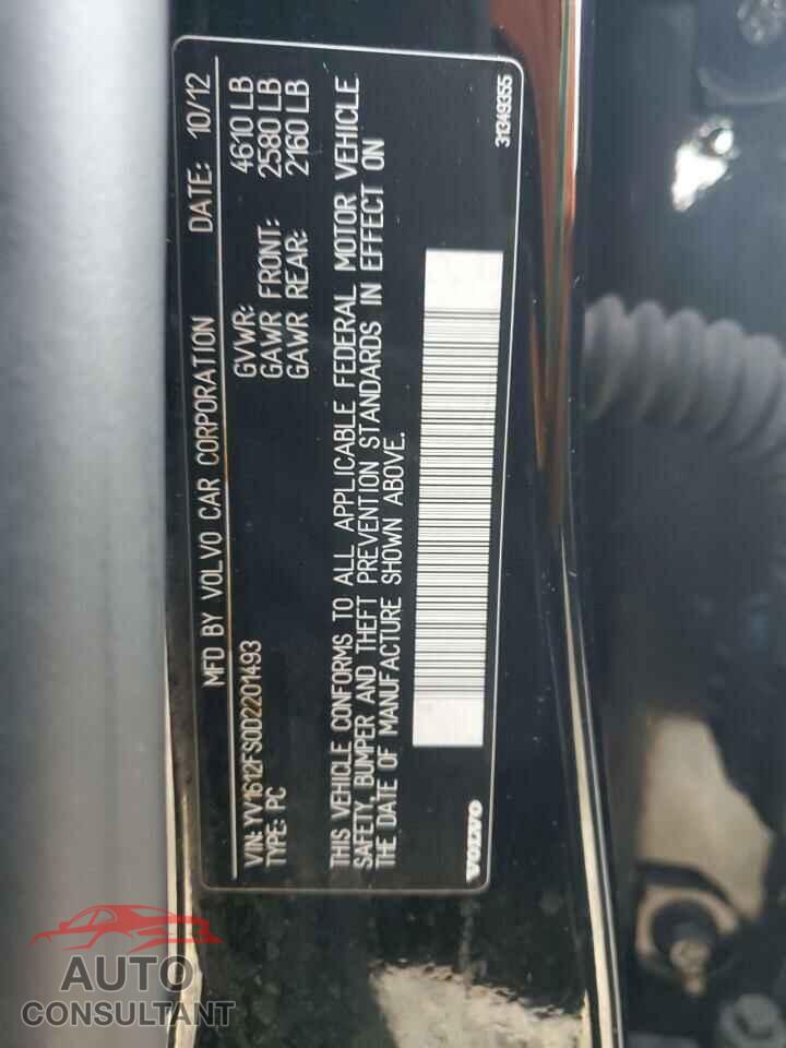 VOLVO S60 2013 - YV1612FS0D2201493