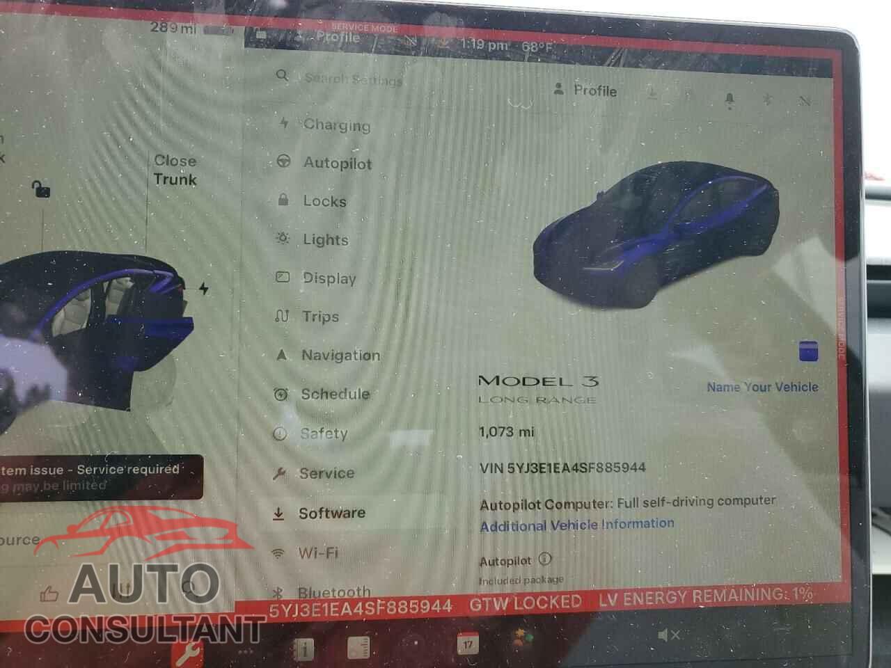 TESLA MODEL 3 2025 - 5YJ3E1EA4SF885944