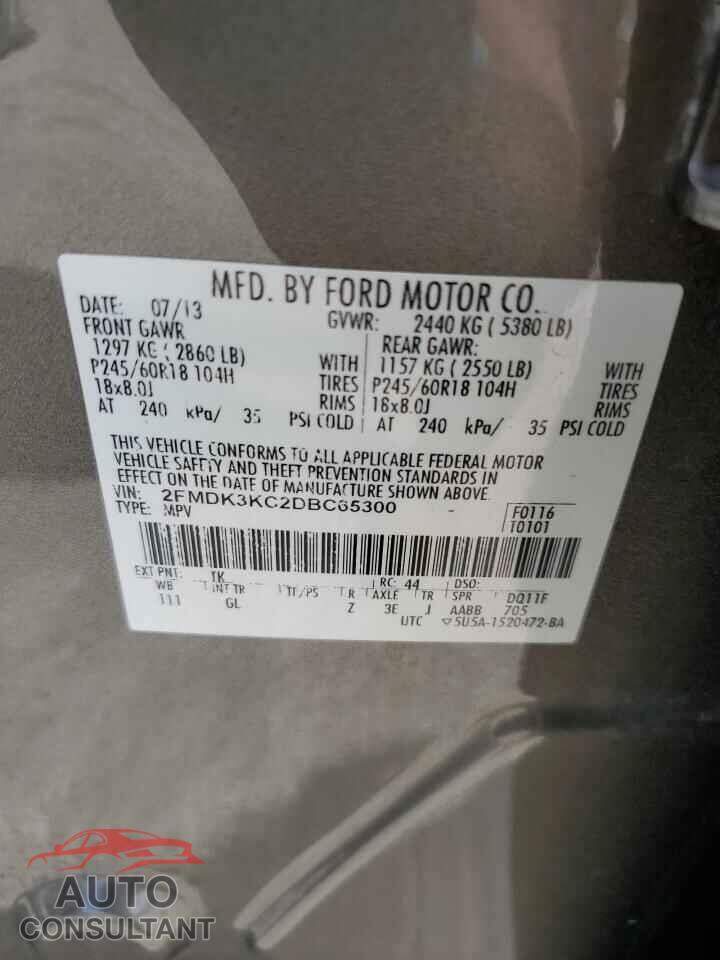 FORD EDGE 2013 - 2FMDK3KC2DBC65300
