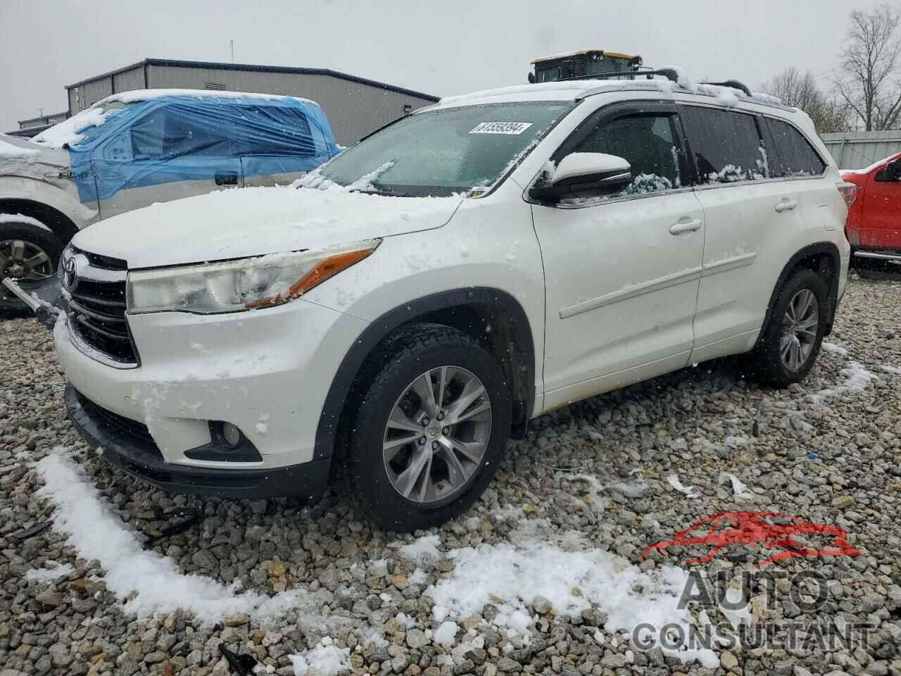 TOYOTA HIGHLANDER 2015 - 5TDJKRFH7FS106161