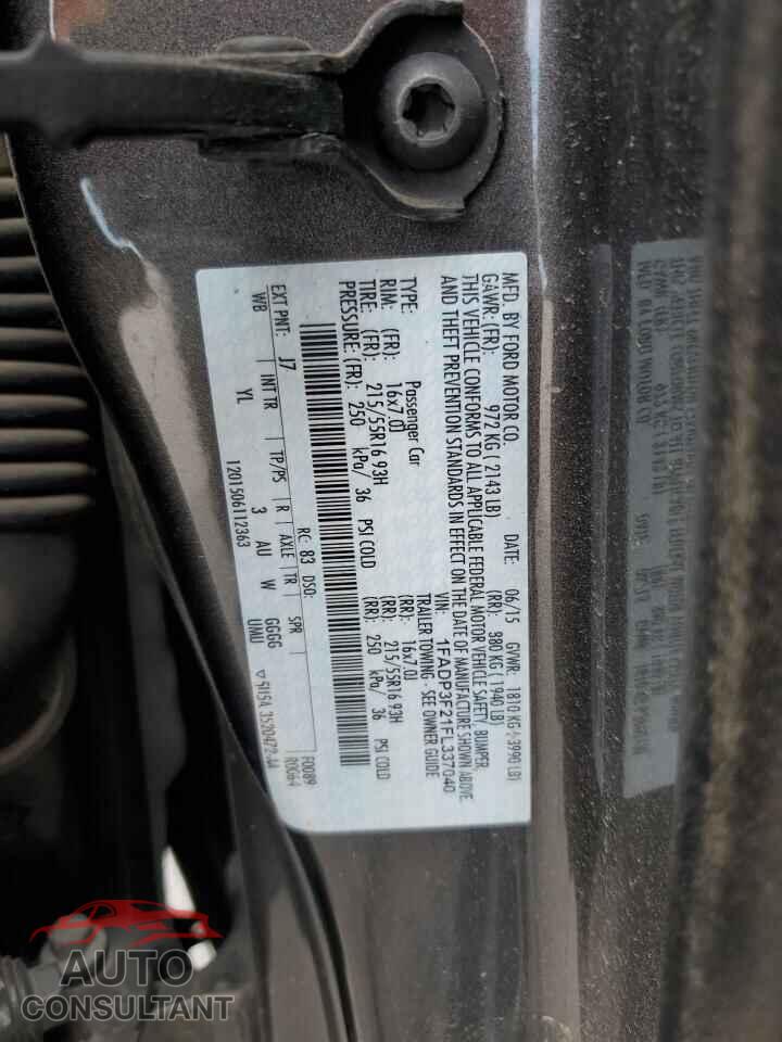 FORD FOCUS 2015 - 1FADP3F21FL337040
