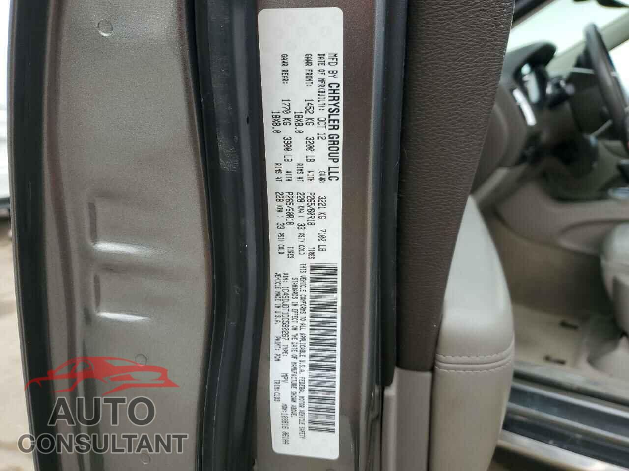 DODGE DURANGO 2013 - 1C4SDJDT1DC590267