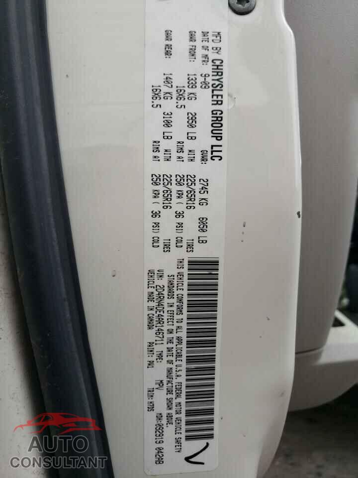 DODGE CARAVAN 2010 - 2D4RN4DE4AR146711