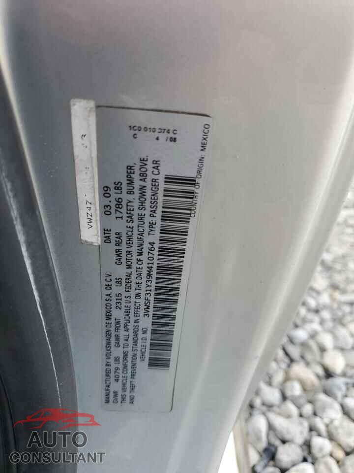 VOLKSWAGEN BEETLE 2009 - 3VWSF31Y39M410764