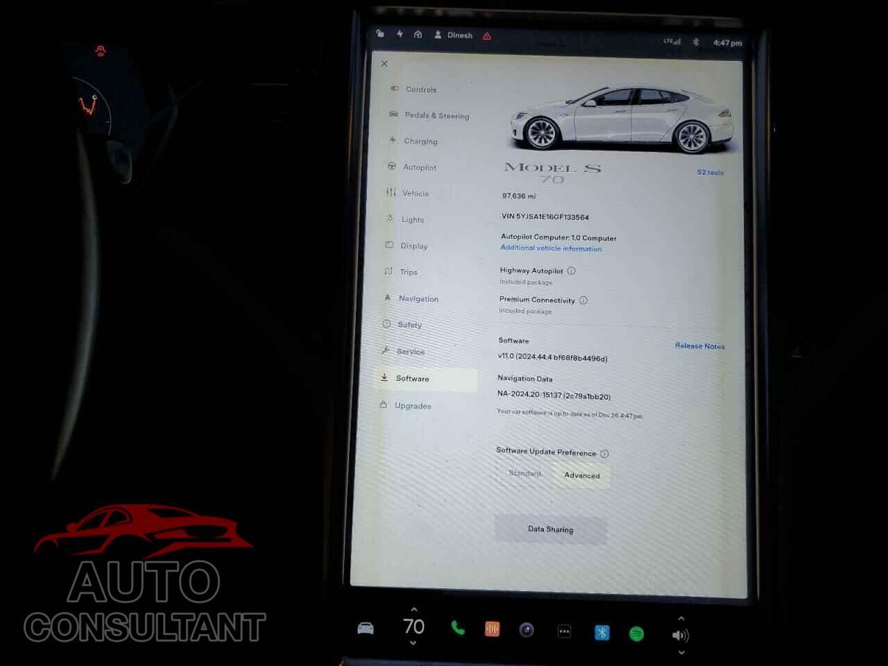 TESLA MODEL S 2016 - 5YJSA1E16GF133564