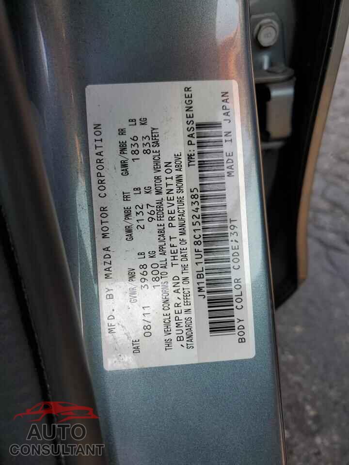 MAZDA 3 2012 - JM1BL1UF8C1524385