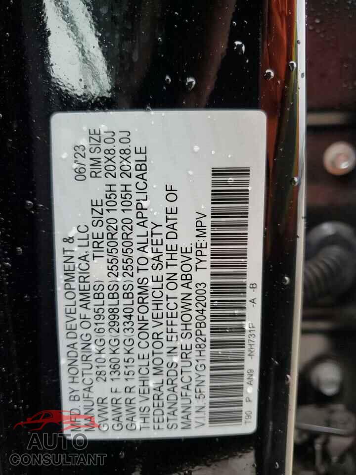 HONDA PILOT 2023 - 5FNYG1H82PB042003