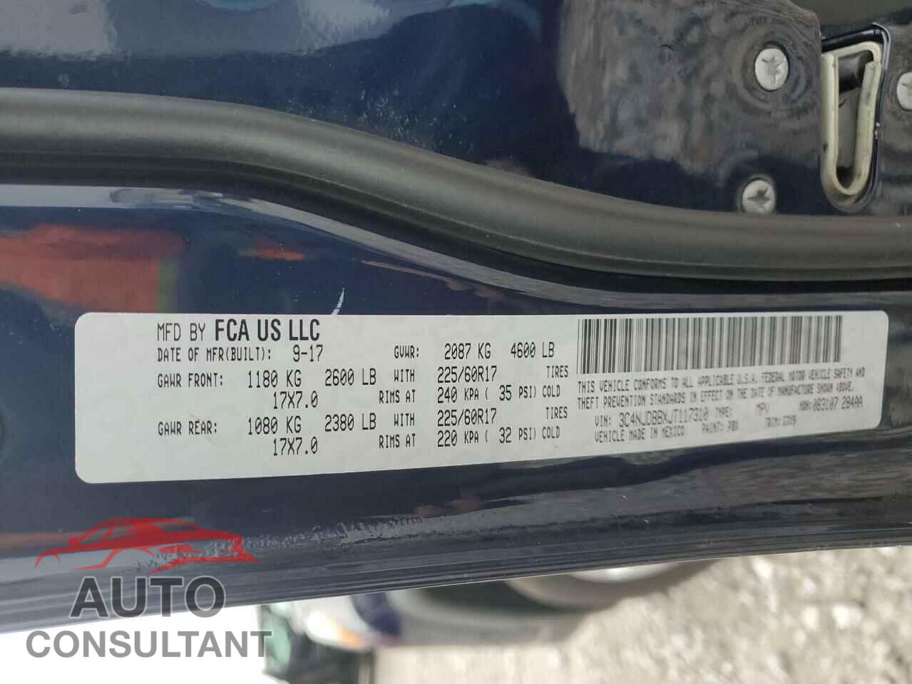 JEEP COMPASS 2018 - 3C4NJDBBXJT117310