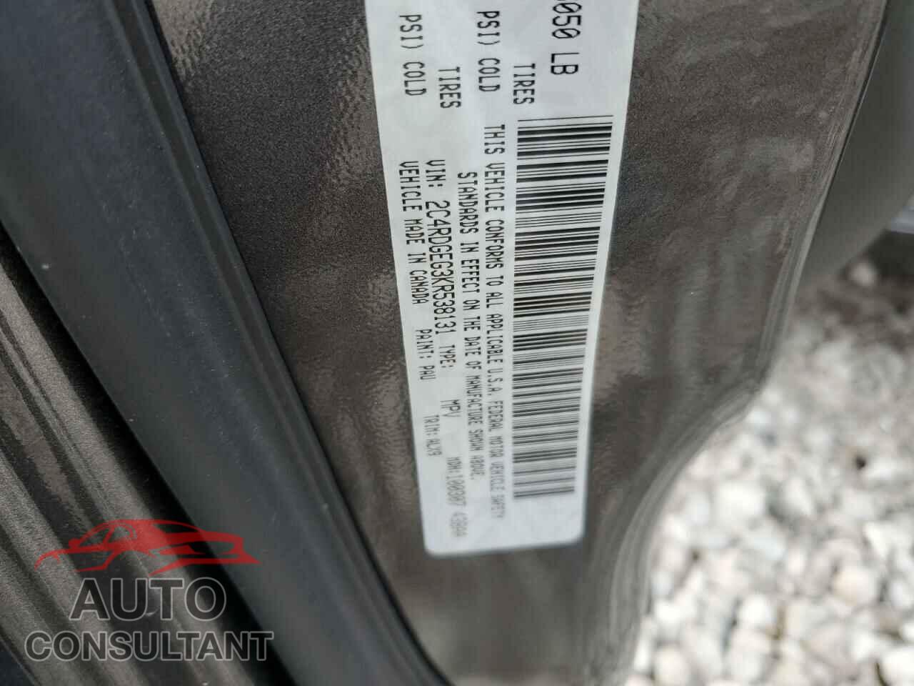 DODGE CARAVAN 2019 - 2C4RDGEG3KR538131