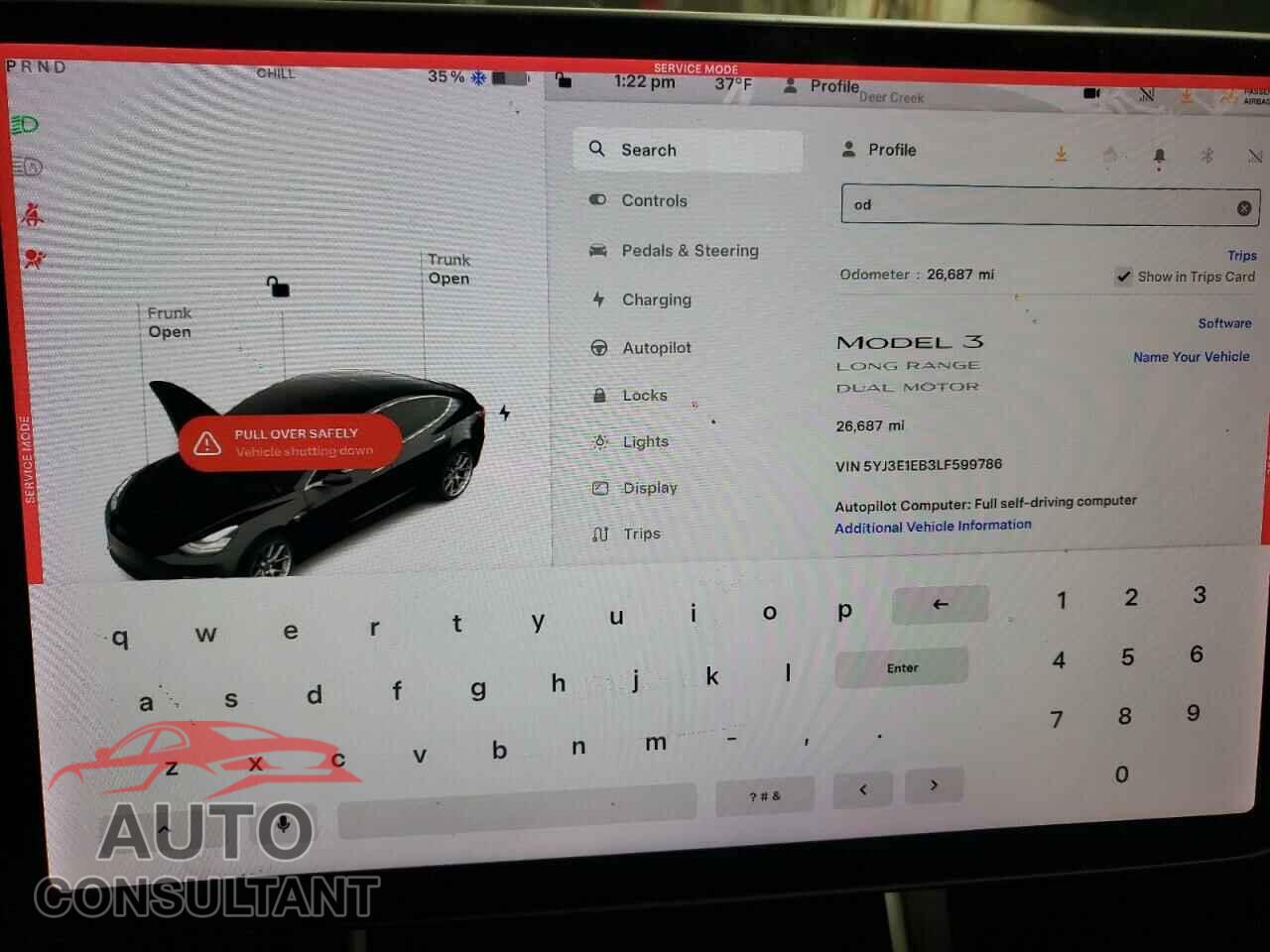 TESLA MODEL 3 2020 - 5YJ3E1EB3LF599786