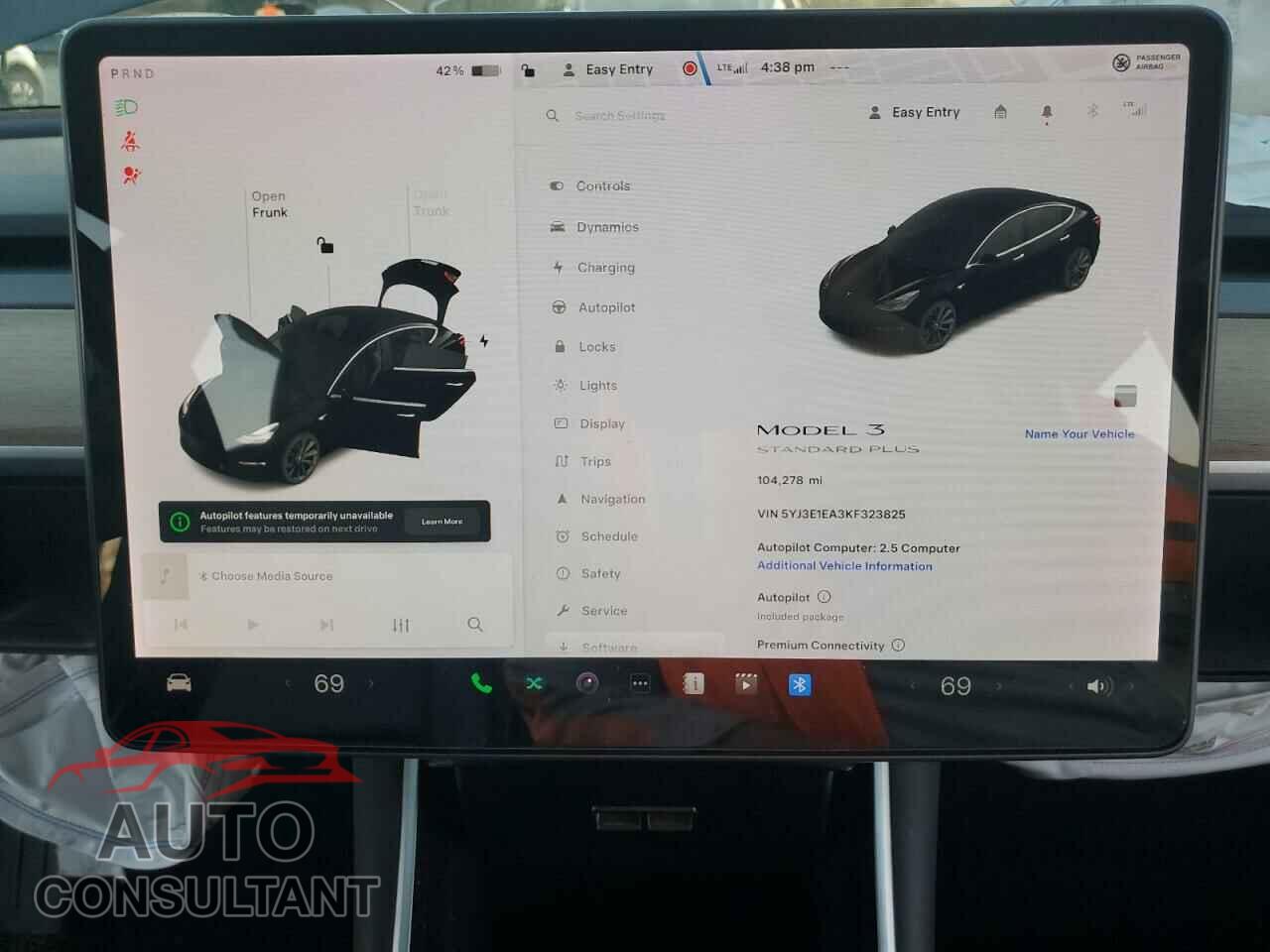 TESLA MODEL 3 2019 - 5YJ3E1EA3KF323825