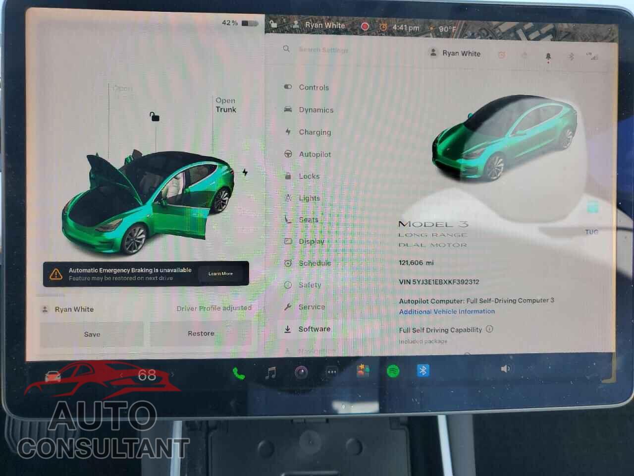 TESLA MODEL 3 2019 - 5YJ3E1EBXKF392312