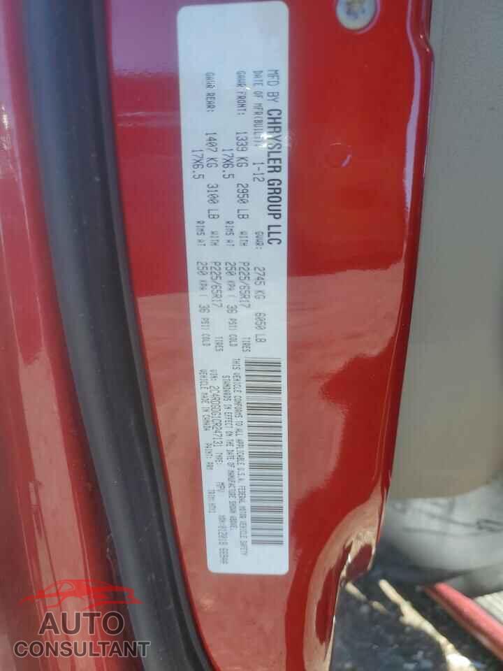 DODGE CARAVAN 2012 - 2C4RDGDG1CR247131
