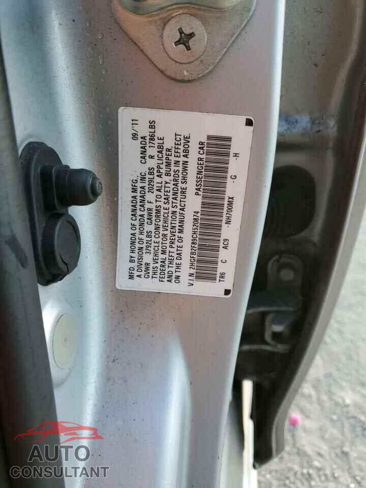 HONDA CIVIC 2012 - 2HGFB2F89CH520874