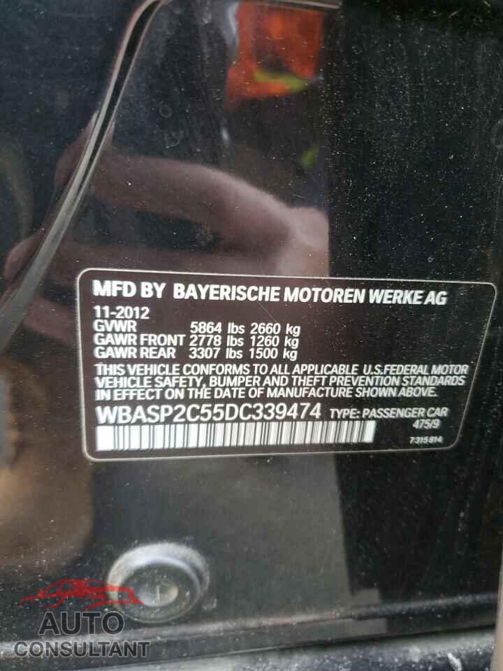 BMW 5 SERIES 2013 - WBASP2C55DC339474