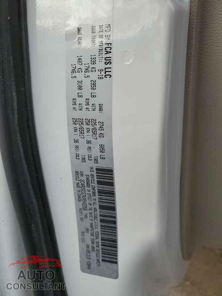 DODGE CARAVAN 2019 - 2C4RDGCG7KR545358