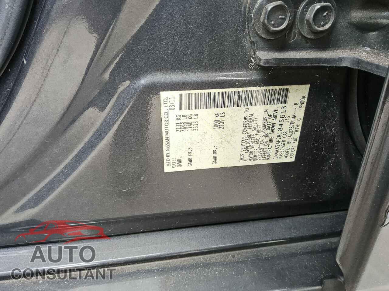 NISSAN MAXIMA 2011 - 1N4AA5AP2BC845613
