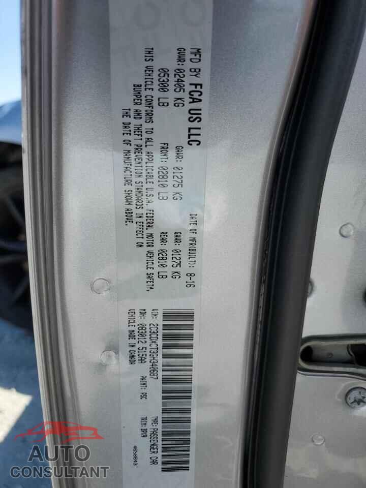DODGE CHARGER 2016 - 2C3CDXCT3GH340687
