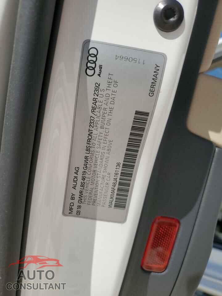AUDI A4 2018 - WAUKMAF48JA161136