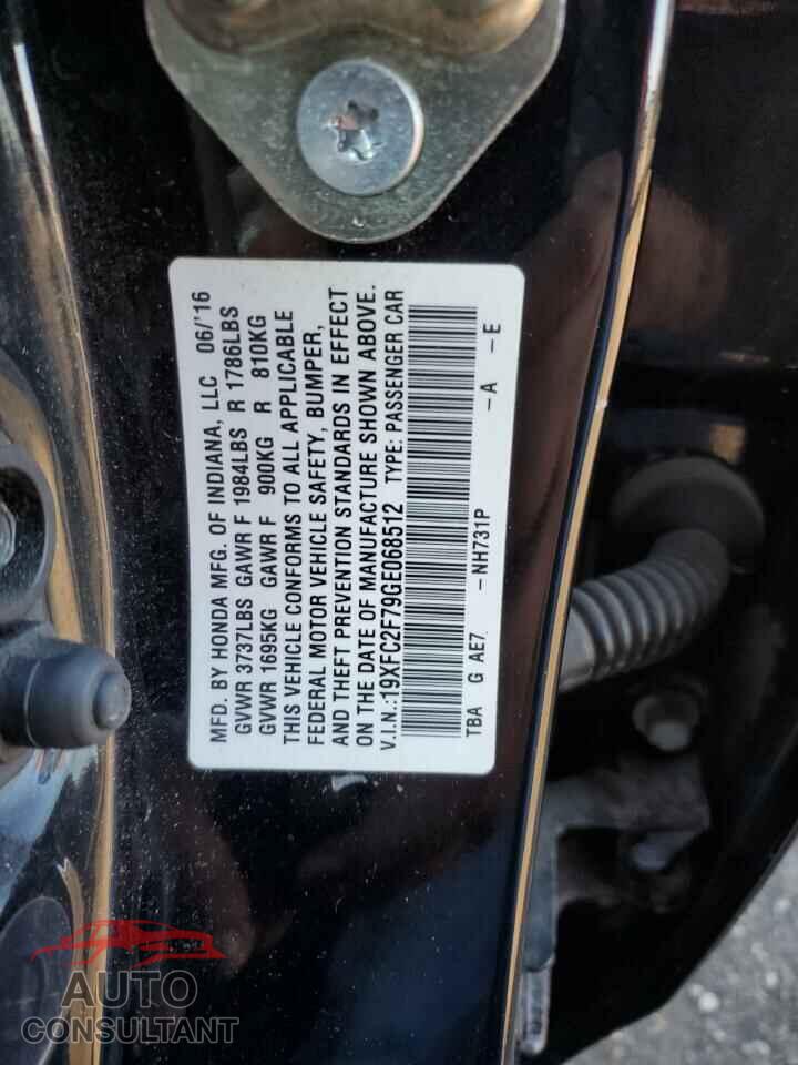 HONDA CIVIC 2016 - 19XFC2F79GE068512