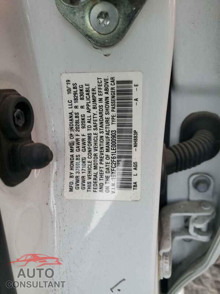 HONDA CIVIC 2020 - 19XFC2F61LE000903