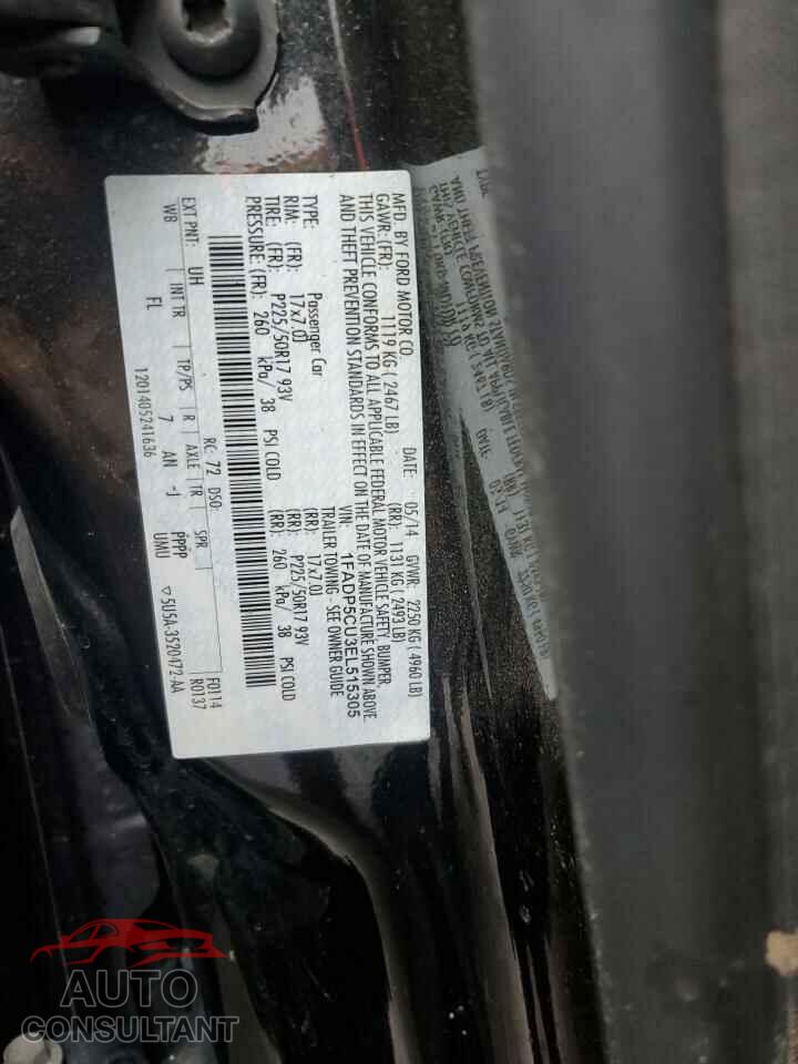 FORD CMAX 2014 - 1FADP5CU3EL515305