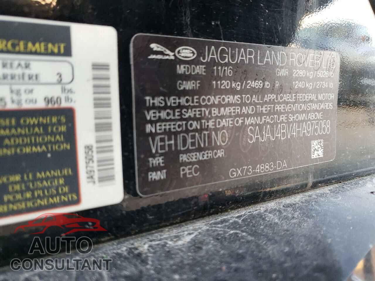 JAGUAR XE 2017 - SAJAJ4BV4HA975058