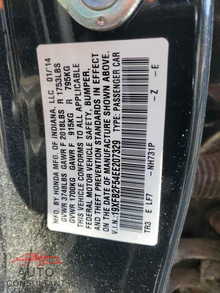 HONDA CIVIC 2014 - 19XFB2F54EE207329