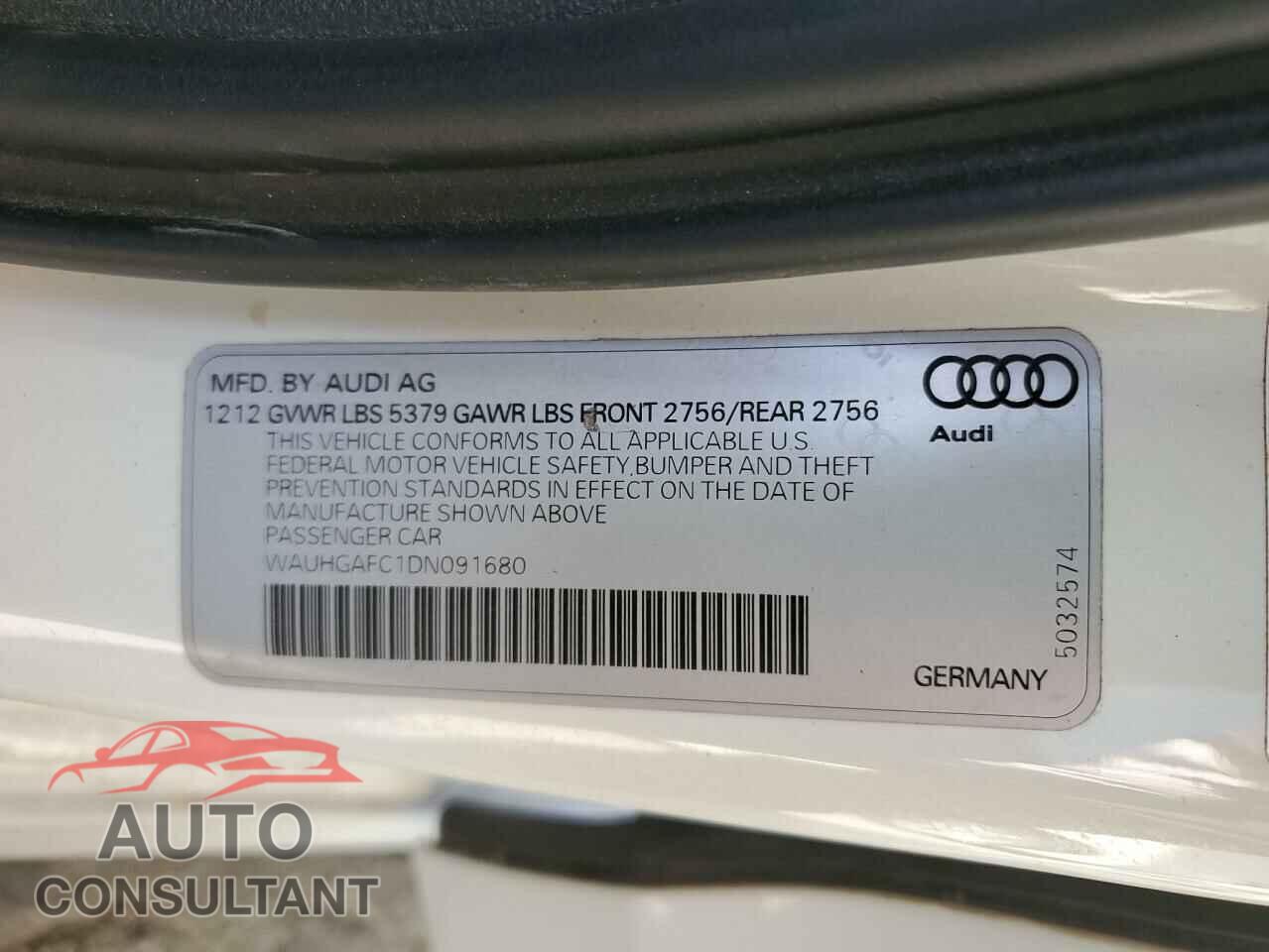 AUDI A6 2013 - WAUHGAFC1DN091680