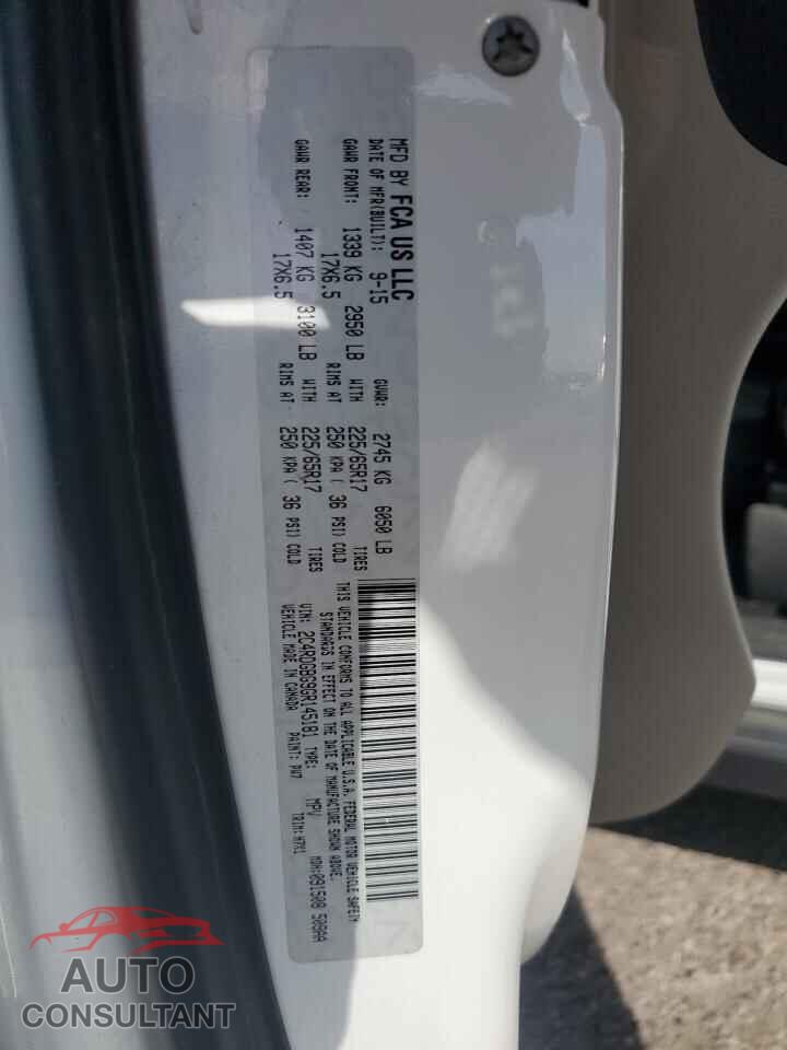 DODGE CARAVAN 2016 - 2C4RDGBG9GR145181