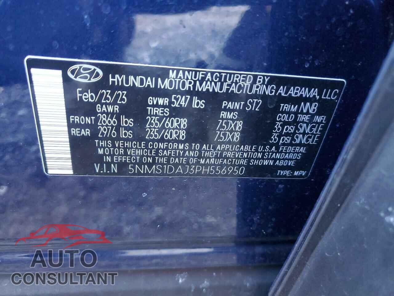 HYUNDAI SANTA FE 2023 - 5NMS1DAJ3PH556950