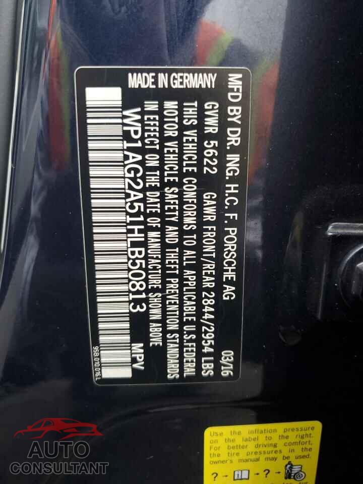 PORSCHE MACAN 2017 - WP1AG2A51HLB50813