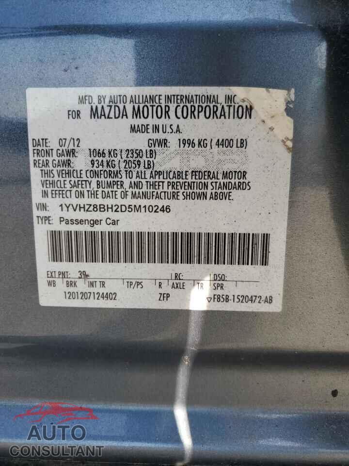 MAZDA 6 2013 - 1YVHZ8BH2D5M10246