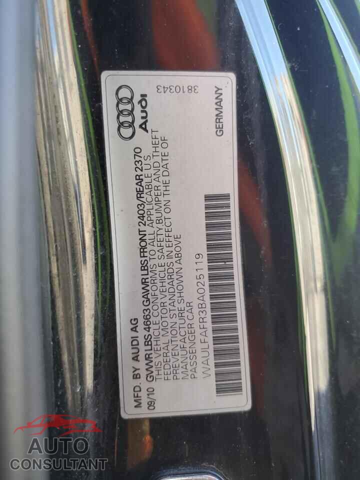 AUDI A5 2011 - WAULFAFR3BA025119