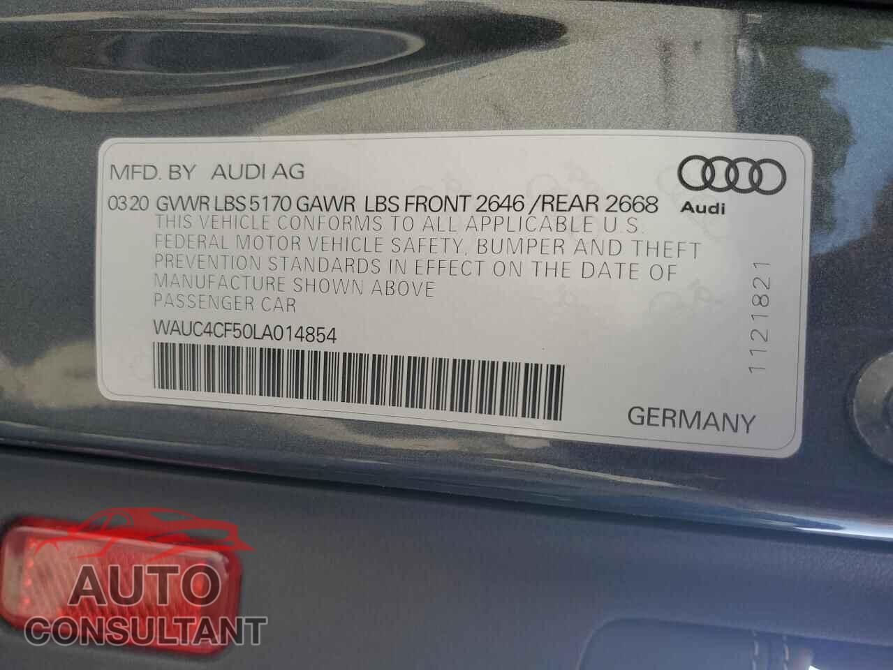 AUDI S5/RS5 2020 - WAUC4CF50LA014854