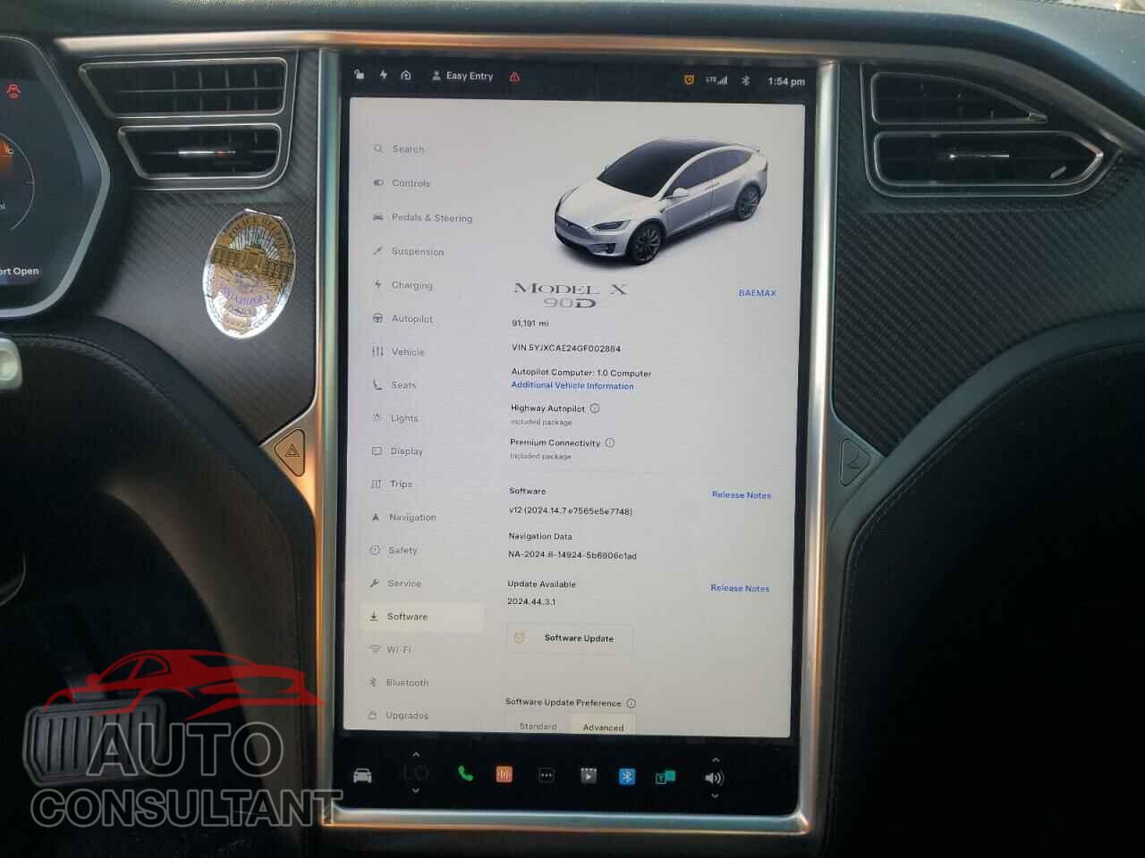 TESLA MODEL X 2016 - 5YJXCAE24GF002884