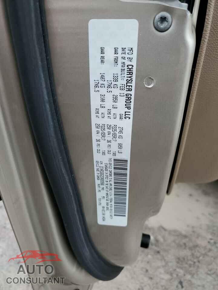 DODGE CARAVAN 2013 - 2C4RDGBG2DR693566