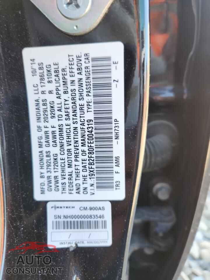 HONDA CIVIC 2015 - 19XFB2F80FE004319