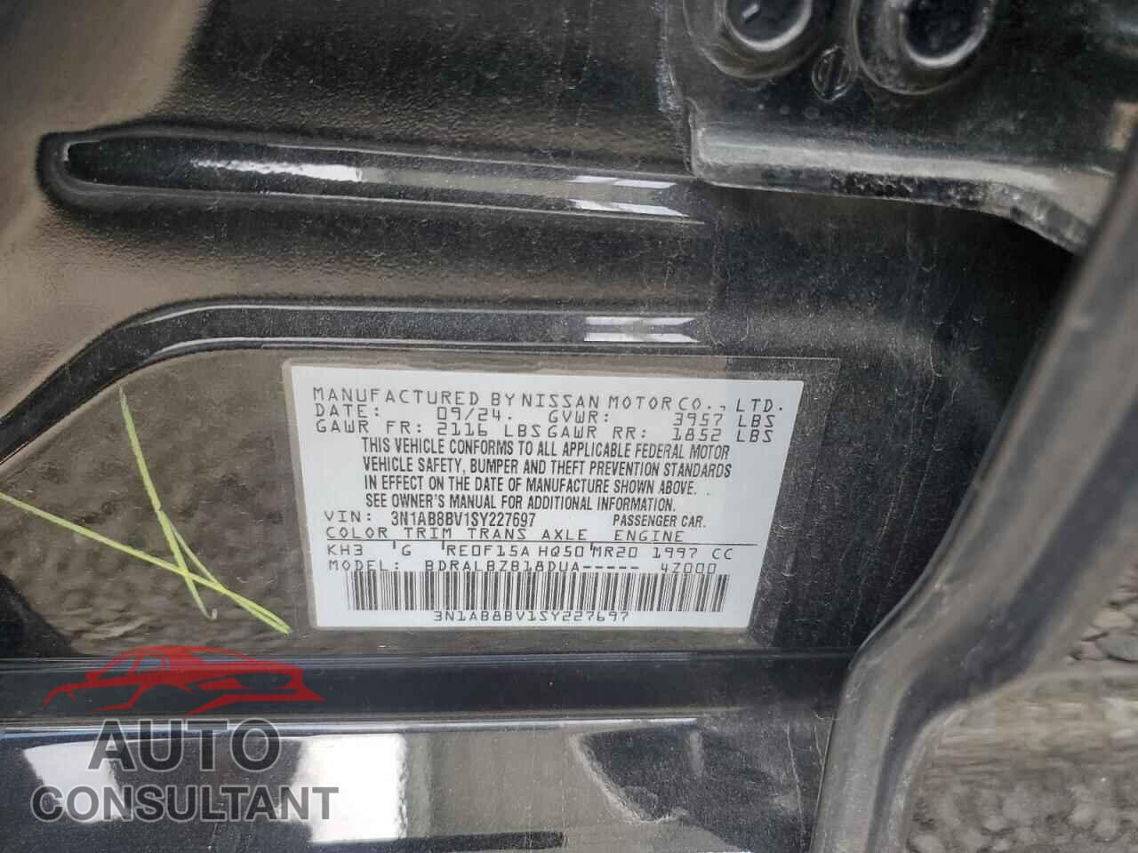 NISSAN SENTRA 2025 - 3N1AB8BV1SY227697