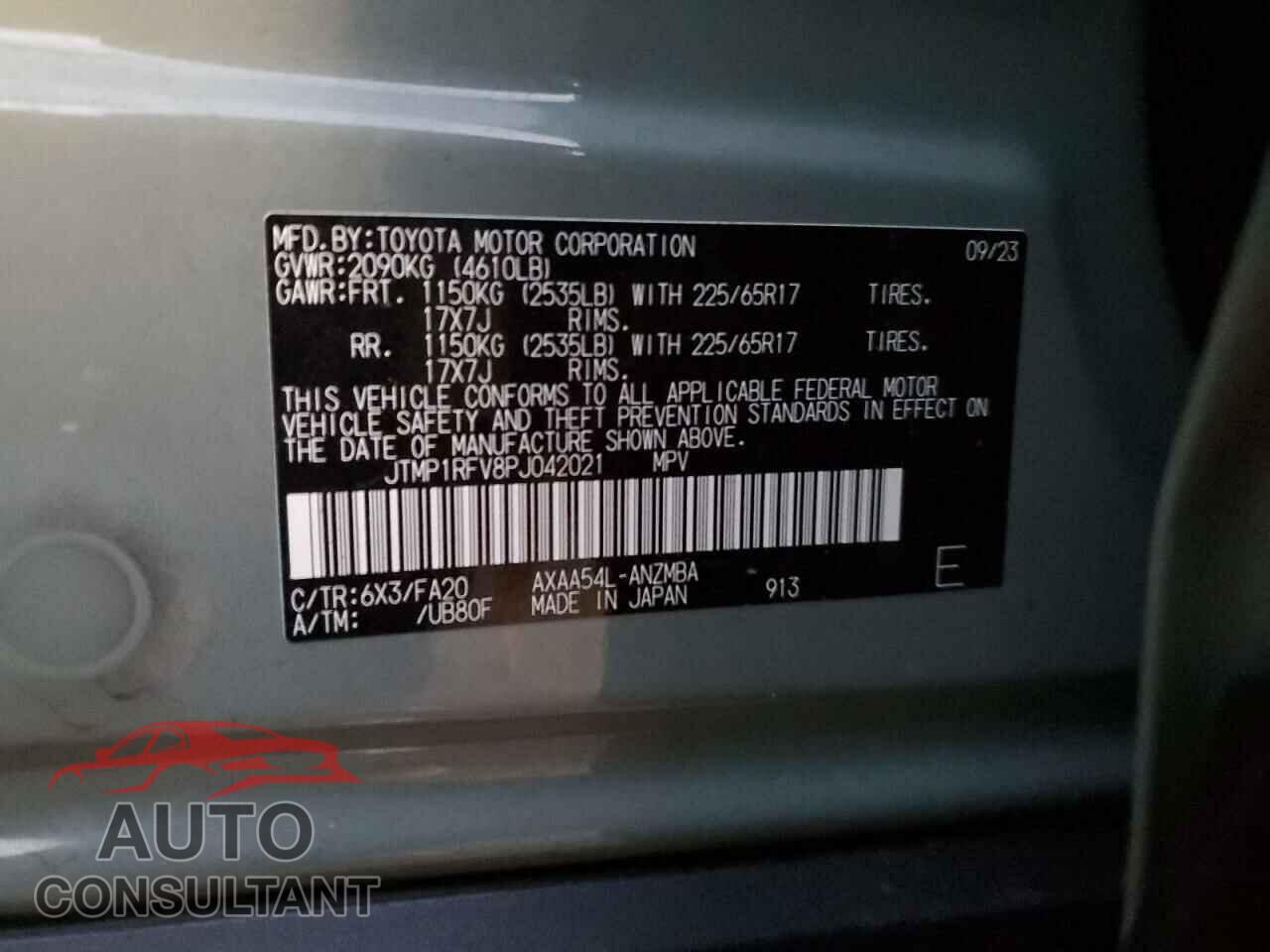 TOYOTA RAV4 2023 - JTMP1RFV8PJ042021